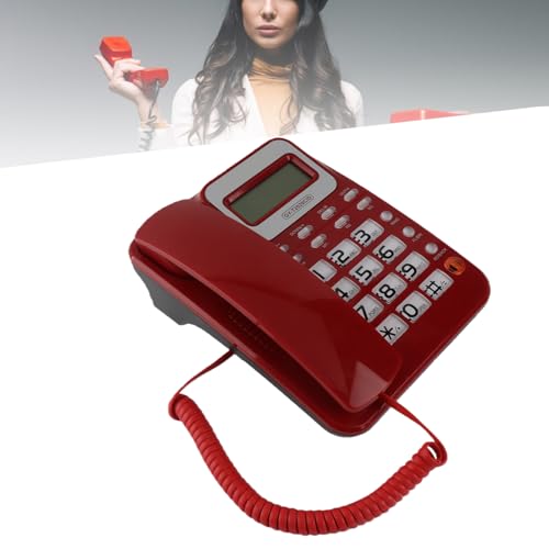 Teléfono Fijo con Cable y Grabadora, Botones Grandes, ID Llamadas miniatura 6