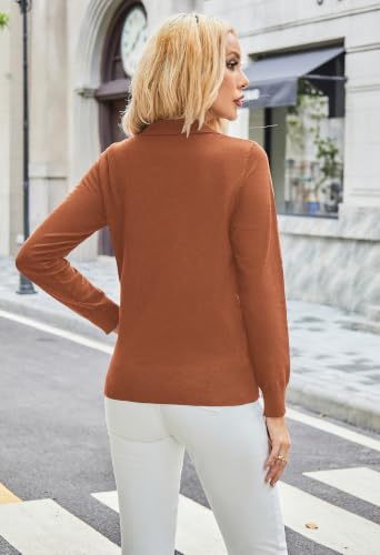 Women's Polo Neck Lightweight Sweaters - image 4