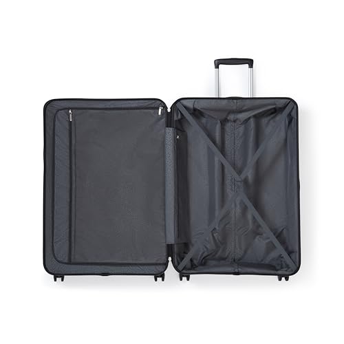 Image of American Tourister Qubiz | Check-in Trolley Bag (80 cm) | 360 8 Wheel Travel Luggage | Hard Case Polypropylene Suitcase | Recessed Combination Lock | Black /Dark Olive