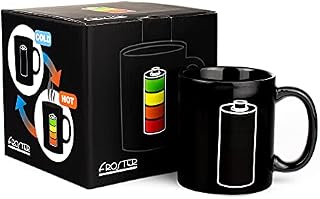 Froster Kubek Bateria, Magiczny Kubek z Motywem Ładującej się Baterii, 300 ml, Zmieniający Kolor