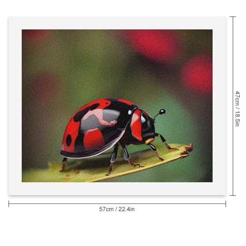 Peinture par numéros coccinelle rouge 57x47 cm pour adulte - 2