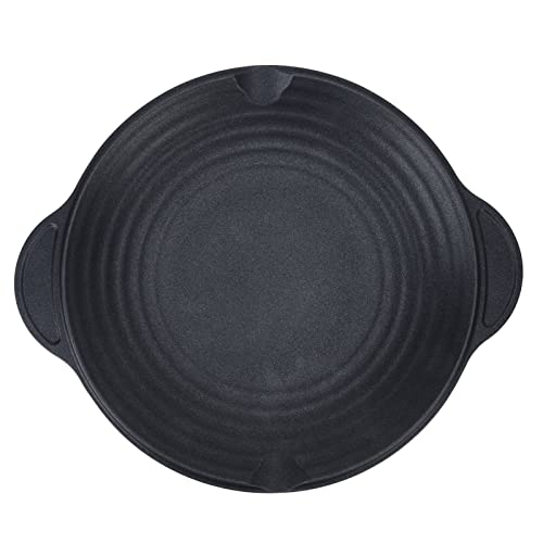 Cffuvros Multifunctional Aluminum Alloy Griddle Pan, Round Portable Grill for Gas Stove Outdoor BBQ, Non Stick Cooking Surface for Pork Belly Pancakes Fried Rice (38CM)