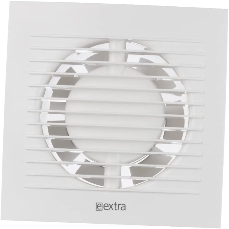EUROPLAST Fürdőszoba Ventilátor 100mm Átmérő Csendes Szellőztető Fehér WC Páramentesítő Fali Elszívó