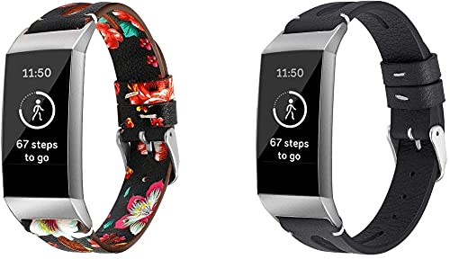 Classicase �R���p�`�u�� Fitbit Charge 3 / Charge 3 SE/Charge 4 (�t�B�b�g�r�b�g �`���[�W 4) ���v�o���h �X�|�[�c�Ɍ��� ��̌^ �o���h �����X�g (Pattern 7+Pattern 8)