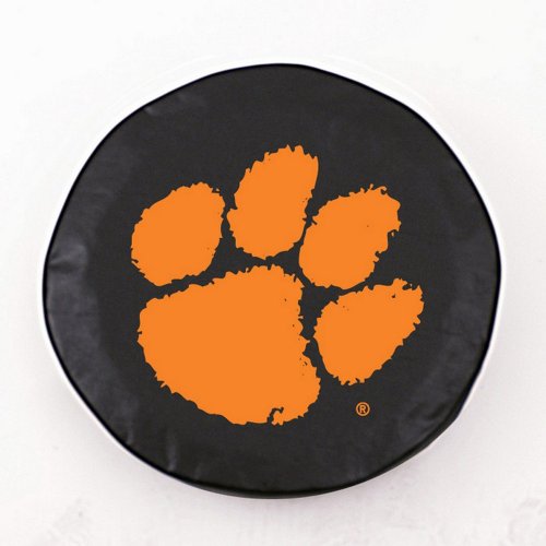 Holland Bar Stool TCZClmsonBK-33 x 12.5 Clemson Tire Cover-Black