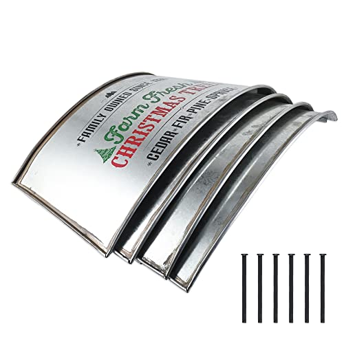 Ornativity Metal Christmas Tree Collar - 18" Galvanized Tin Metal Rustic Bucket Base Skirt For Xmas Holiday Tree Bottom #TOP1