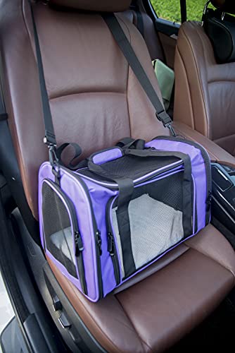 Nextfri Soft Sided Carrier For Small Medium Cats Dogs ,Tsa Airline Approved Collapsible Travel Pet Carrier Medium Purple #TOP6