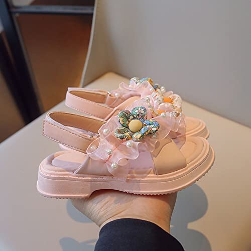 Leather Sandals for Girls Beach Cute Flower Girls Non Slip Beach Shoes Girl Sandals Shoes for Baby Girls3