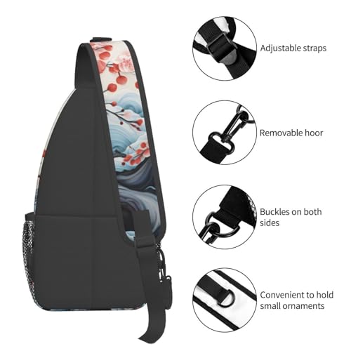 Bolso tipo bandolera con diseño artístico para senderismo miniatura 5