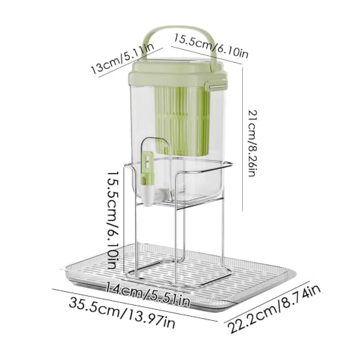 Dispensador de bebidas para nevera limonada soda y almacenamiento 6