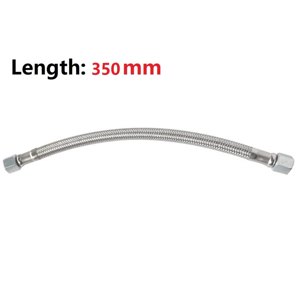 Tuyau En Acier Inoxydable Pour Compresseur D'air - Longueur 350 Mm, Argent, Neuf