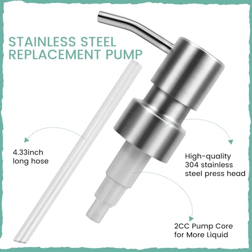 1 pcs 304 Stainless Steel Soap Dispenser Pump - Standard 28/400 Thread Replacement for Hand Soap Lotion Bottles4