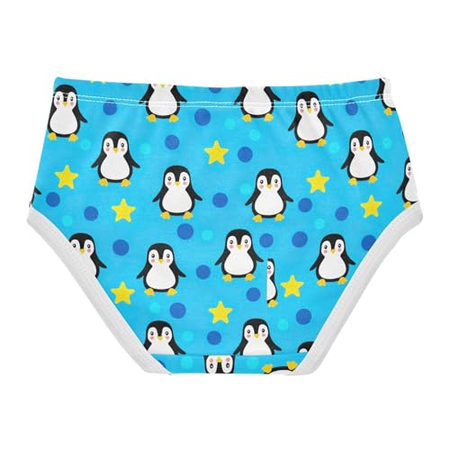 Joisal Girls Underwear Toddler 2t Cotton Little Girl Panties Artistic Briefs Undies Kids Cute Cartoon Penguins Blue2