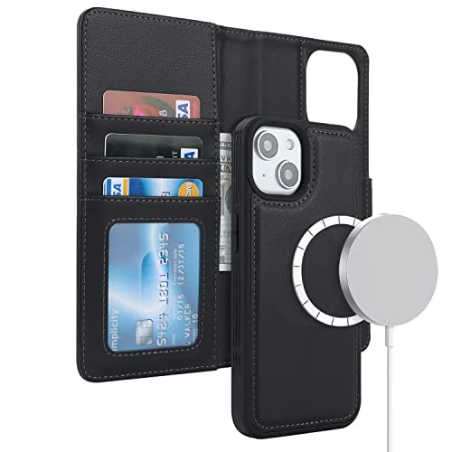 Housse étui coque pour iPhone 13 coque magnétique amovible avec porte carte