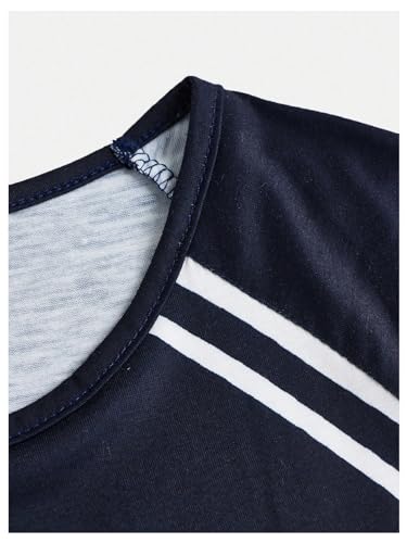 Girl's Number Print Striped Jersey Shirts Short Sleeve Crew Neck Crop Tops Graphic T Shirt4