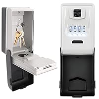 Schlüsseltresor mit Zahlencode, Schlüsselsafe mit 4 Stelligem Beleuchteten, Zinklegierung Schlüsseltresor mit Beleuchteten Wasserdicht Wandmontage Schlüsselbox, Groß tresor feuerfest wasserdicht