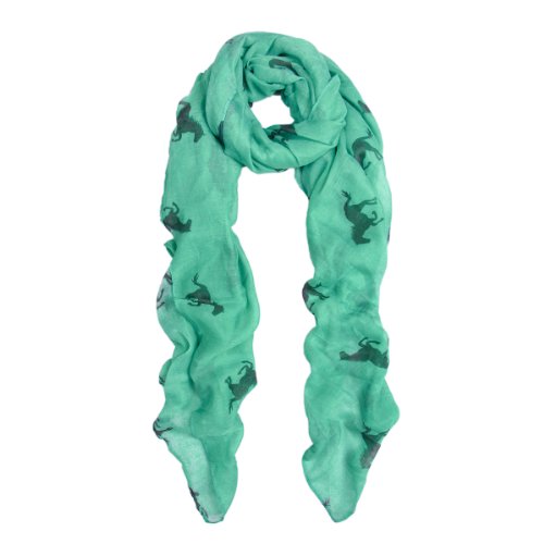 TrendsBlue Premium Stallion Horses Animal Print Scarf