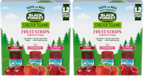 Black Forest Stretch Island Fruit Strips Variety Pack, 12 Count (Pack of 2)