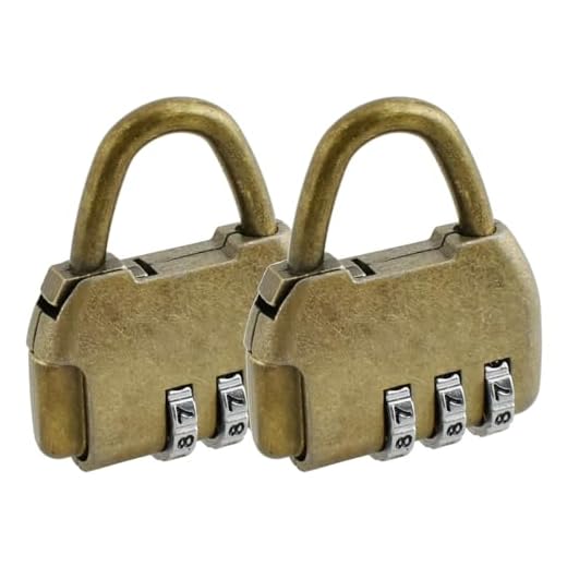 SDTC Tech 2-Pack Mini Antique Password Padlock Retro Vintage Style Handbag Shape Bronze Locks