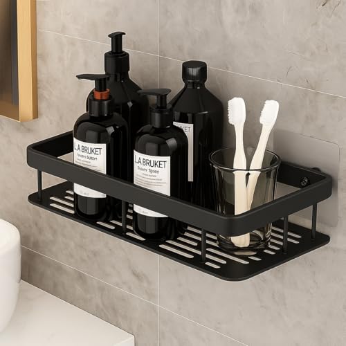 Image of BENAVJI Drill Free Corner Shelf for Bathroom Wall Bathroom Organizer Without Drill Kitchen Rack Pack of 2