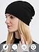 Senker Fashion Slouchy Beanie Hats for Women Men, Chemo Headwear Cotton Beanies Soft Lightweight Chemo Skull Cap Elastic Black Khaki