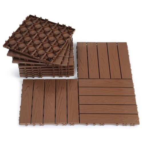 Azulejos de madera para balcón antideslizantes perfectos para cenas al aire libre