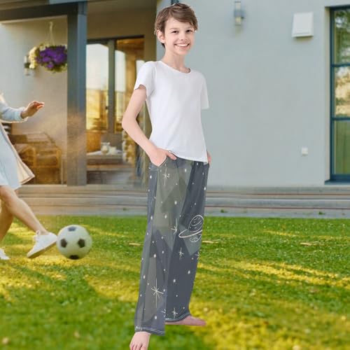 visesunny Boys' Pants Star Cute Cosmic Background Jogger Pants Elastic Waist Long Bottoms Trousers with Pockets4