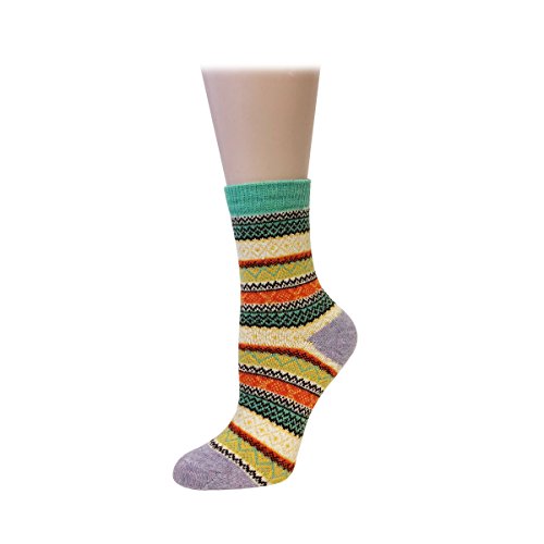 Image of Bowbear Women's 5-Pair Vintage Pattern Wool Socks