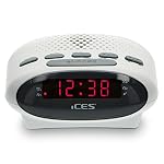 iCES – iCES ICR-210 WHITE - Uhrenradio - Radiowecker mit Stromkabel