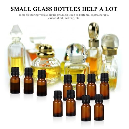 Botellas para Aceite Esencial Antifugas de Vidrio Café Herméticas de 10ml 8