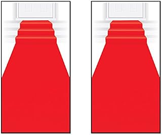 Beistle S50087AZ2 Red Carpet Runners 2 Piece, 24" x 15'"