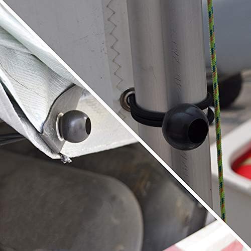 30 PCS Tarpaulin Bungee Cords Tie Down Straps Flag Bungees Ball Tarp Elasticated Shock Tarp Rope Bungee Toggles Ball Bungee Straps Tent Bungee Hooks With Balls For Banners Pavilions Gazebo Canopy