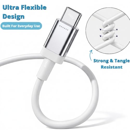 Image of 45w C to C Ultra-fast Cable | PD Super Fast Charge & Data Sync | Compatible with Nothing Phone 4a Pro /4a /3 /3a Pro /3a /lite /2a /2a Plus /2 /CMF Phone 2 pro /1 /Tablet /Laptop | Original Superfast Charge