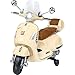 Moto Elettrica Piaggio Per Bambini Vespa GTS Rotelle 12V Luci LED Suoni (Crema)