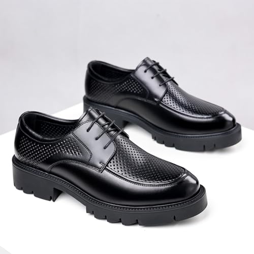 Mens Oxford Shoes Fashion Lace Up Breathable Comfortable Leather Shoes Formal Business Wedding Dress Shoes for Men Classic Modern Shoes Casual Loafers3