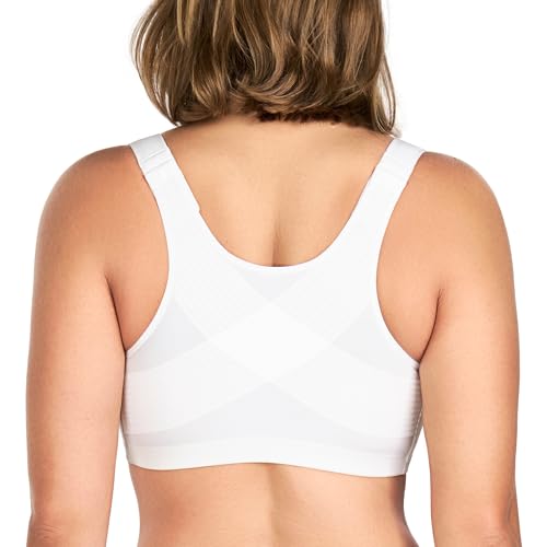 πΏποΈ 10 Best Posture Bra for Large Breasts For 2025 8 HSIA Women's Posture Minimizer Bra - Front Closure Bra for Women No Underwire Back Support Plus Size Full Coverage Bra White
