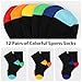 HAGOT 12 Paar Kinder Socken Jungen & Mädchen Baumwolle Kindersocken, Jungen Kindersocken, Teenager Stümpfe, Frühling und Sommer Socken mit niedlichen, Mustern Mehrfarbig, EU 35-38