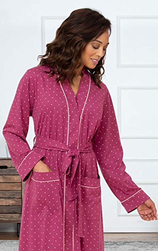Pajamagram Ladies Robes - Soft Womens Robe Long, Classic Dot - Fuchsia, Sm #TOP3