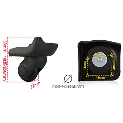 Luggage Wheel,Luggage Suitcase Wheels, 360 Degree Swivel Mute Repair Replacement Luggage Wheel Suitcase Wheels Parts Spinner (W202#)(A Type Set of a Pair)2