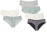 Amazon Essentials Damen Hipster-Unterwäsche Baumwolle (Erhältlich in Übergröße), 6er-Pack, Tier, 36