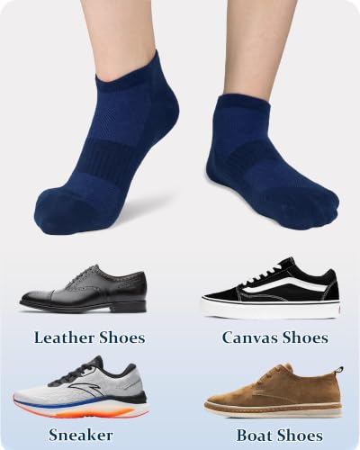 Image of Jane Stone Men's Ankle Socks Cotton Non Slip No Show Socks Size 9-12 /13-15