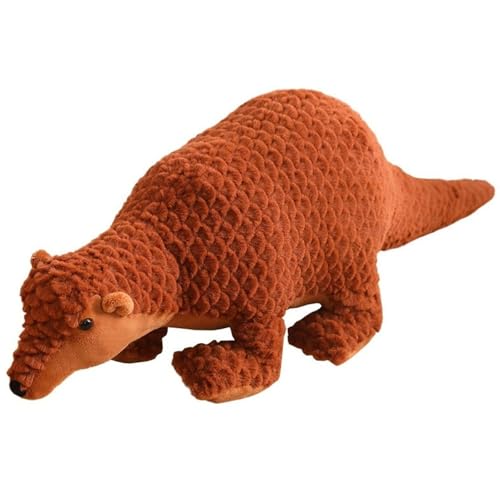 KUKUShining Pangolin Plush, Cuddly Soft Stuffed Wild Animals Doll Decoration Plushie Toy for Kids Adults Teens Birthday Gifts(Brown,30cm/11.8in)