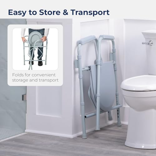Drive Medical 11148-1 Folding Steel Bedside Commode Chair thumb #3