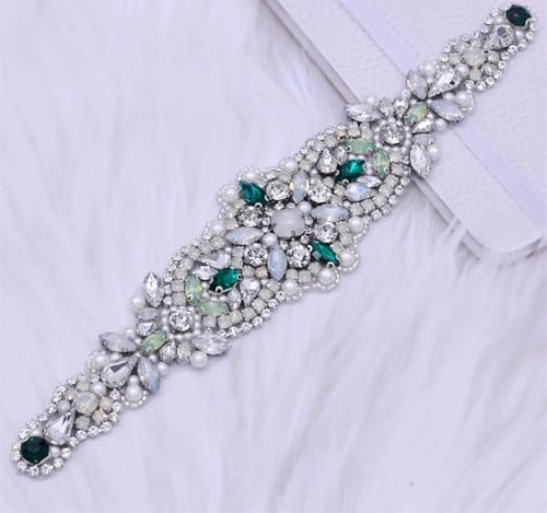 Women's Rhinestone Belt Wedding Bridal Dress Accessories Shiny Crystal Ribbon Sash3