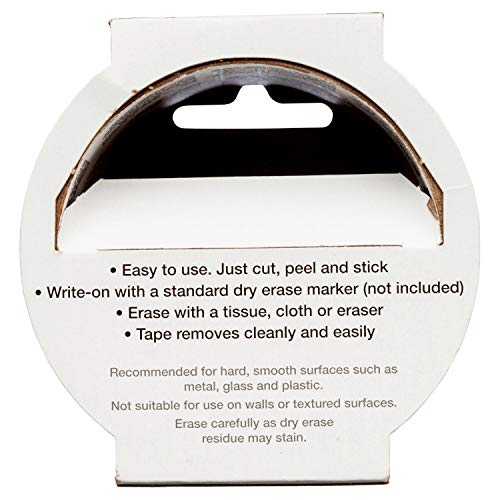 Scotch Dry Erase Tape, 1.88" X 5 Yards, 1 Roll, White (1905R-De-Wht) #TOP2