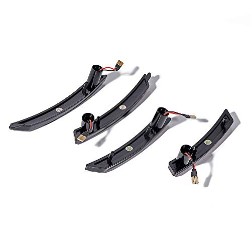 Compatible with R55 R55N R56 R56N R57 R57N R58 R59 R60 (pre-LCI) 2X Front Amber + 2X Rear Red LED Side Marker Lights Indicator - Thumbnail 5