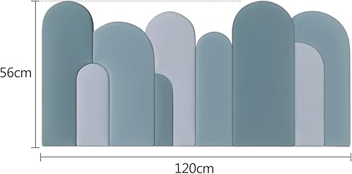 Miniatura 9 de Paneles de pared tapizados, Cabecera para despegar y pegar, acolchado de pared 3D anticolisión, papel tapiz recubierto de cuero extraíble con cojín