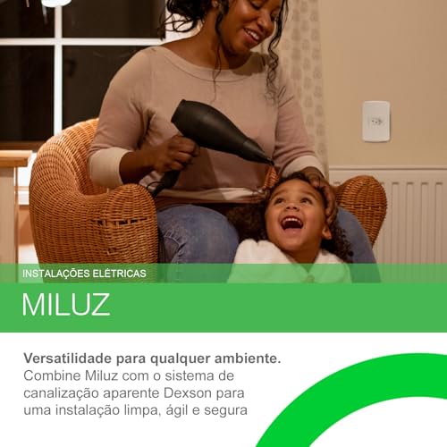 Conjunto Miluz Schneider 1 interruptor simples + 1 tomada 2p+t 10a 250v s3b69030