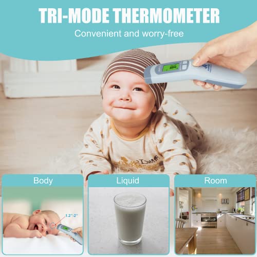 Amplim Non Contact/No Touch Forehead Thermometer For Adults, Kids, And Babies, Accurate Hospital Medical Grade Touchless Temporal Thermometer Fsa Hsa Approved, Serenity #TOP6
