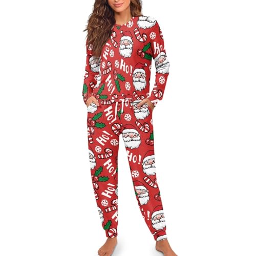 Image of Womens Lounge Set Long Sleeve Soft Pajama Sets